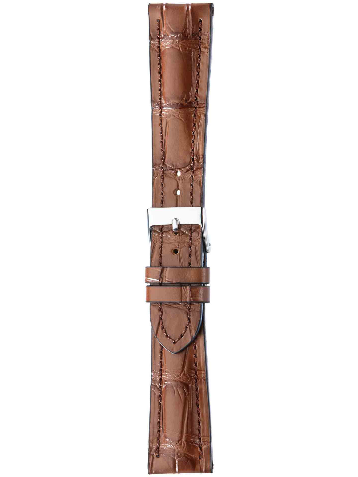 Herzog Croco-Sportivo Lederarmband Cognac