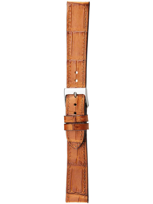 Herzog Italo-Kroko Lederarmband Honig