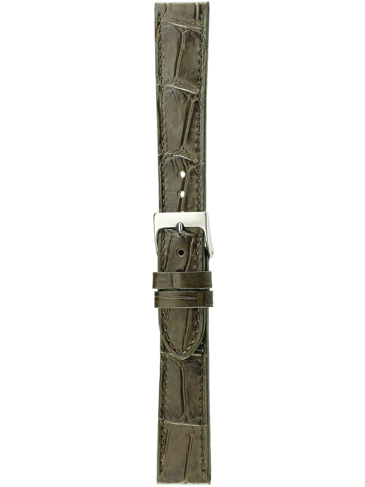 Herzog Italo-Kroko Lederarmband Olive