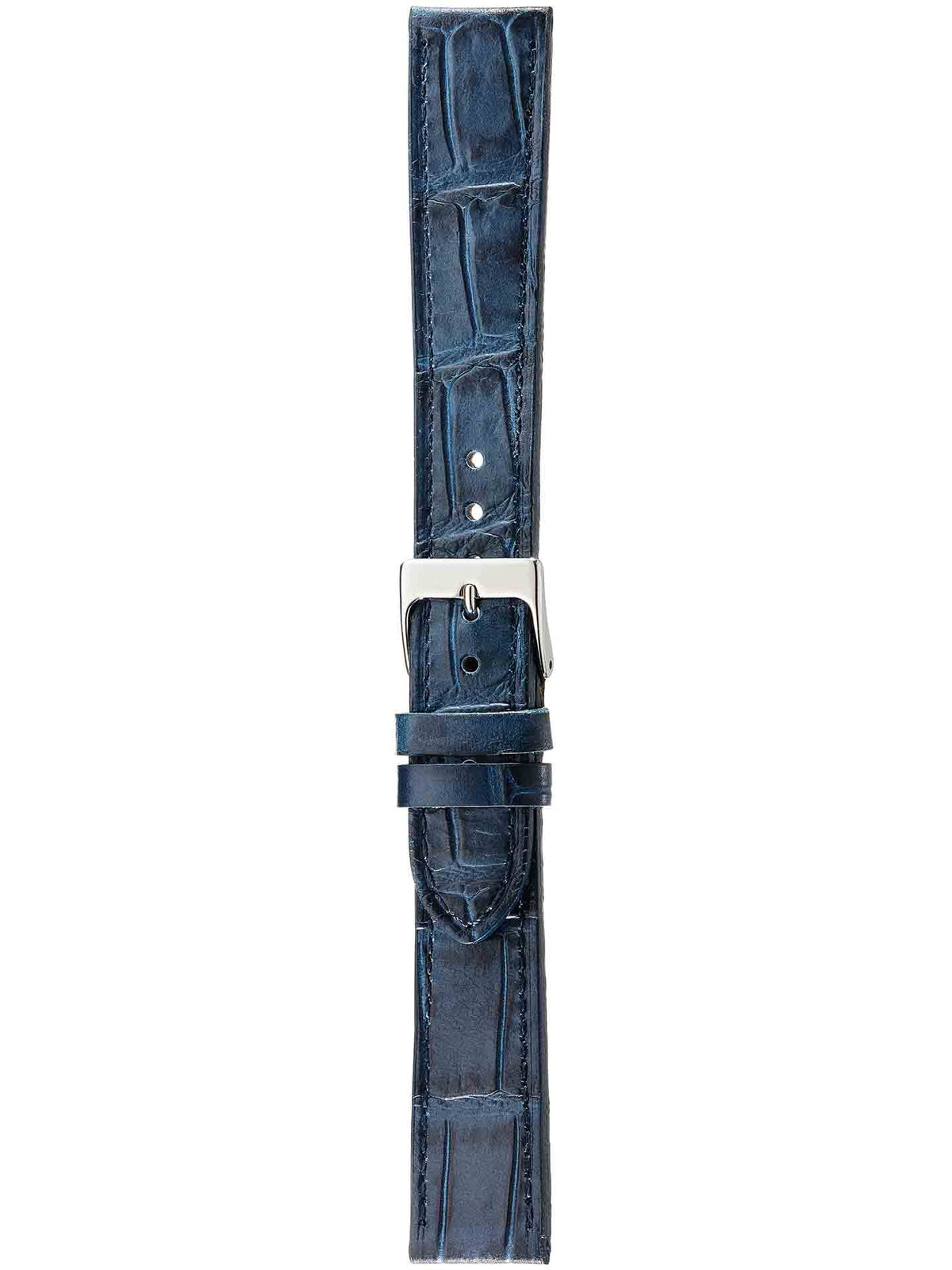 Herzog Italo-Kroko Lederarmband Dunkelblau