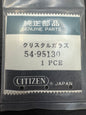 Citizen Watch Crystal 54-95130 – 27.5 × 25.9 mm – Rectangular – Crystal Glass (Mineral Glass) incl. Original Gasket – Vintage Watch Glass – NOS
