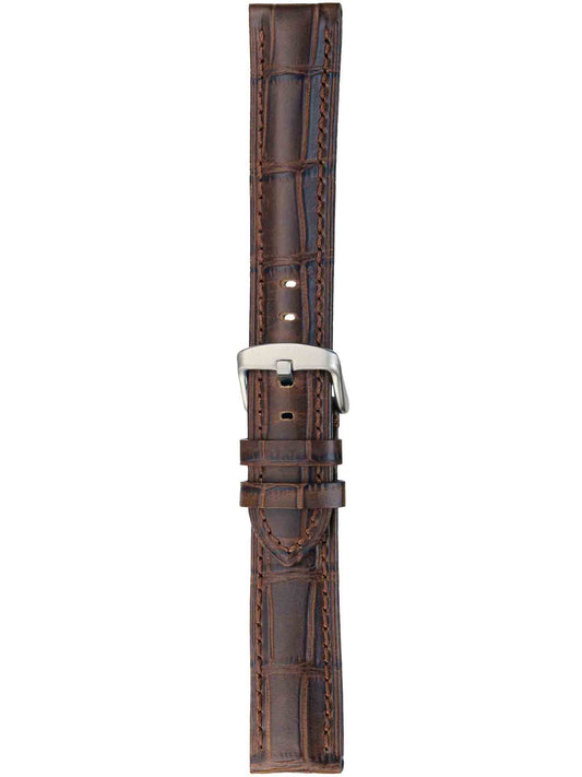 Herzog Louisiana-Chrono Lederarmband Braun