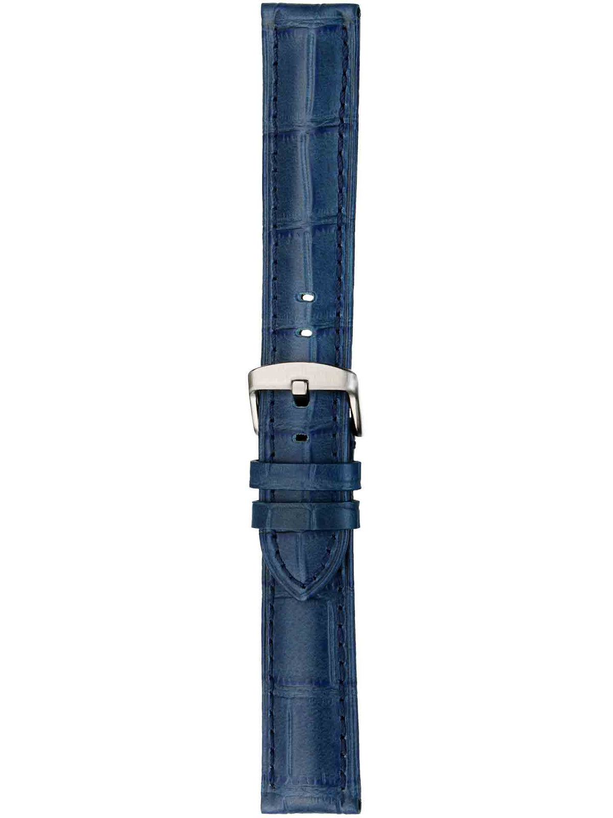 Herzog Louisiana-Chrono Lederarmband Dunkelblau