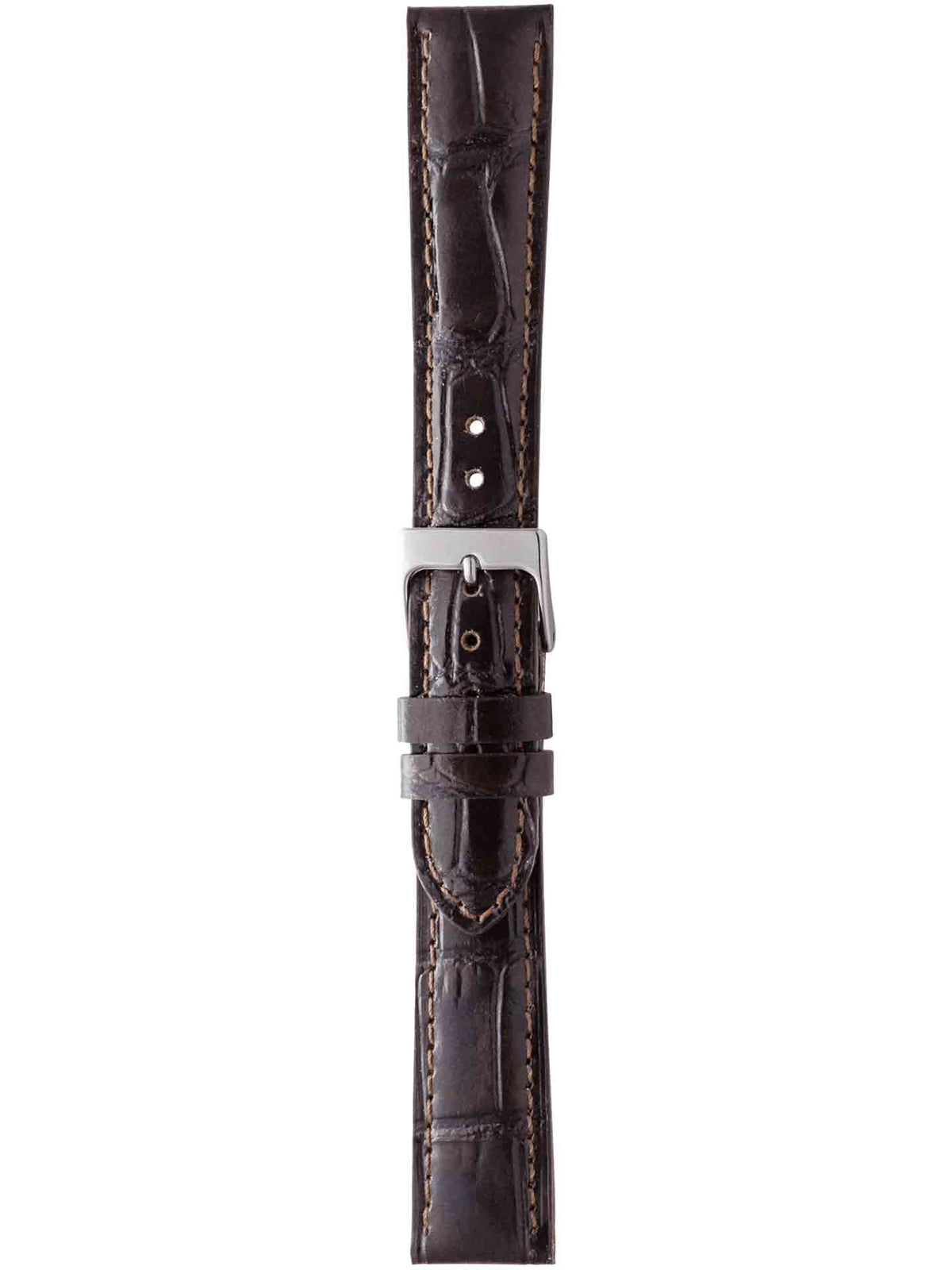 Herzog Kroko-Vintage Lederarmband Braun