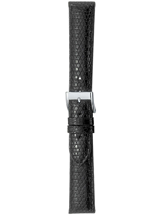 Herzog Echt Eidechse Lederarmband Schwarz