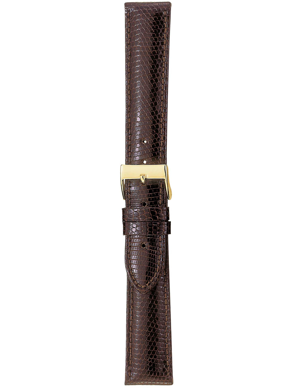 Herzog Echt Eidechse Lederarmband Dunkelbraun