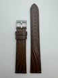 Seiko Leather Strap RS17C18DBN 18-16 with Quick Release System 18 mm – Cowhide with Teju Lizard Embossing, dark brown (JDM)