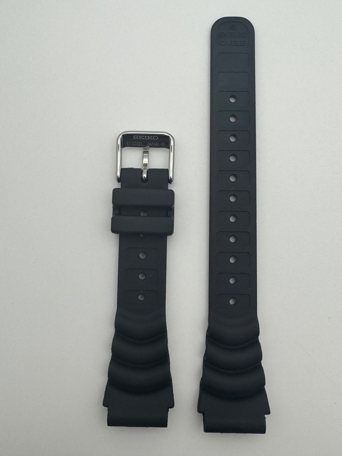 Original Seiko Diver-Armband DB72BP (19–16 mm) – schwarz (JDM)