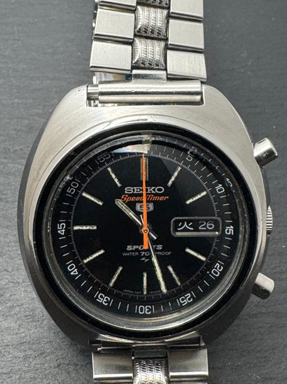 Seiko 5 Sports JDM Speed-Timer 7017-6010 – Caliber 7017, flyback chronograph with inner bezel, Daini Seikosha – February 1971 – freshly serviced