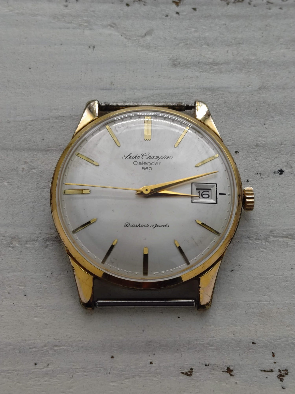 Seiko Champion Calendar 860 – Réf. J15017 – Calibre 860, remontage manuel, Daini Seikosha – 1963 – fraîchement révisée
