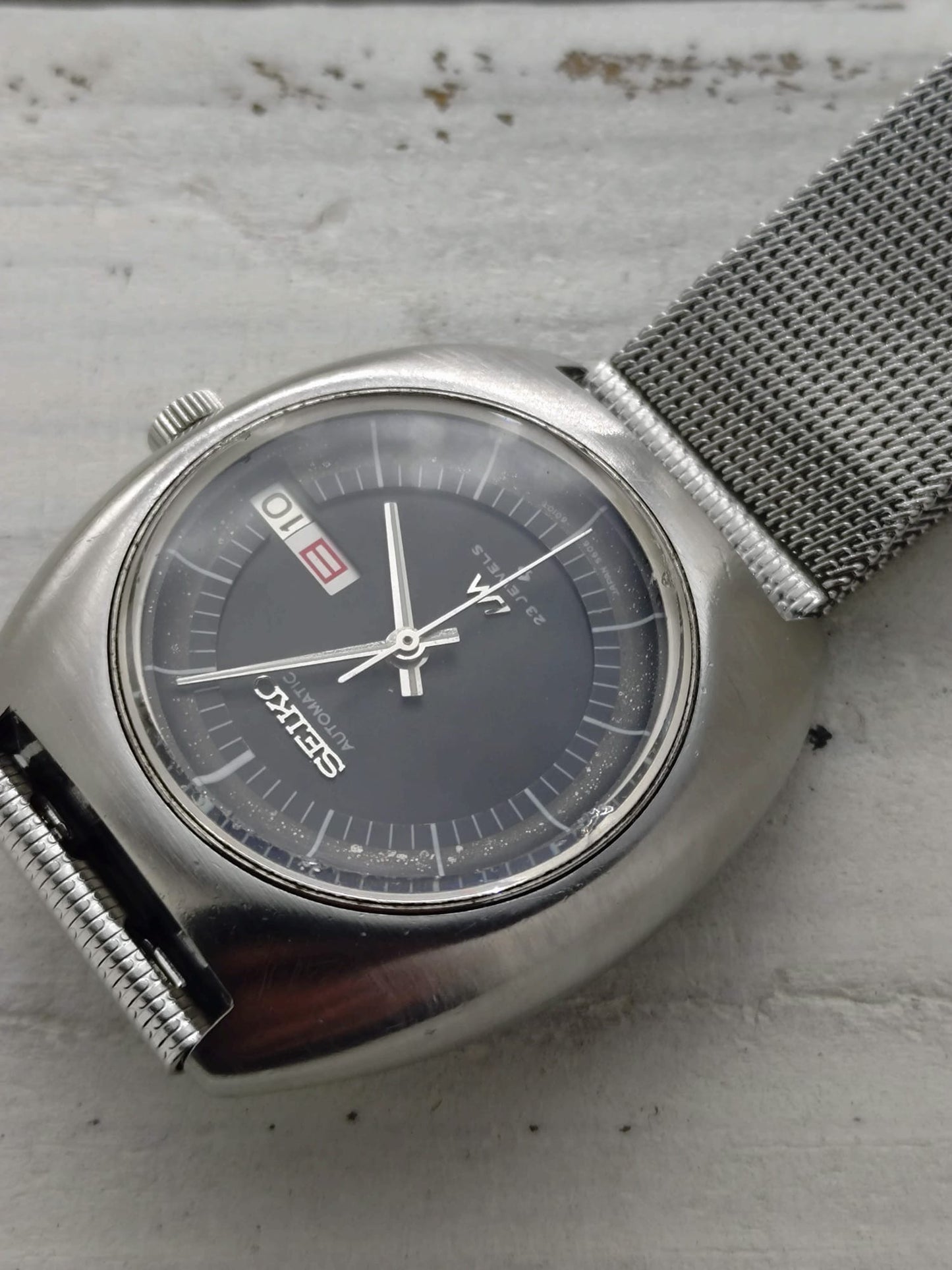 Seiko Lord Matic 5606-6000 – Aug. 1972 – schwarzes Dial, Day-Date, revidiert