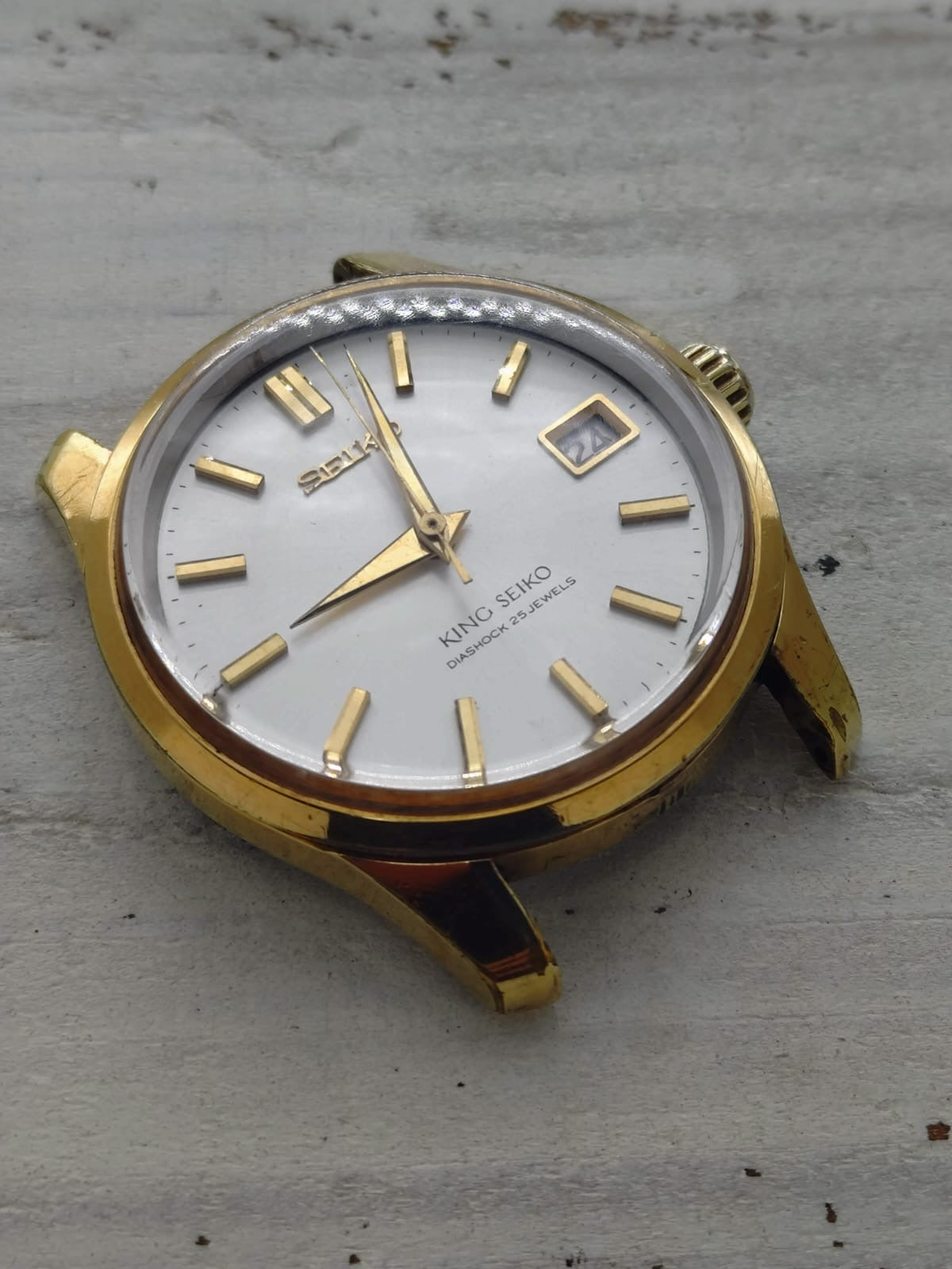 King Seiko 44KS – Ref. 4402-8000 – Caliber 4402A, manual wind with hacking seconds, Daini Seikosha – medallion case back – September 1966 – freshly serviced