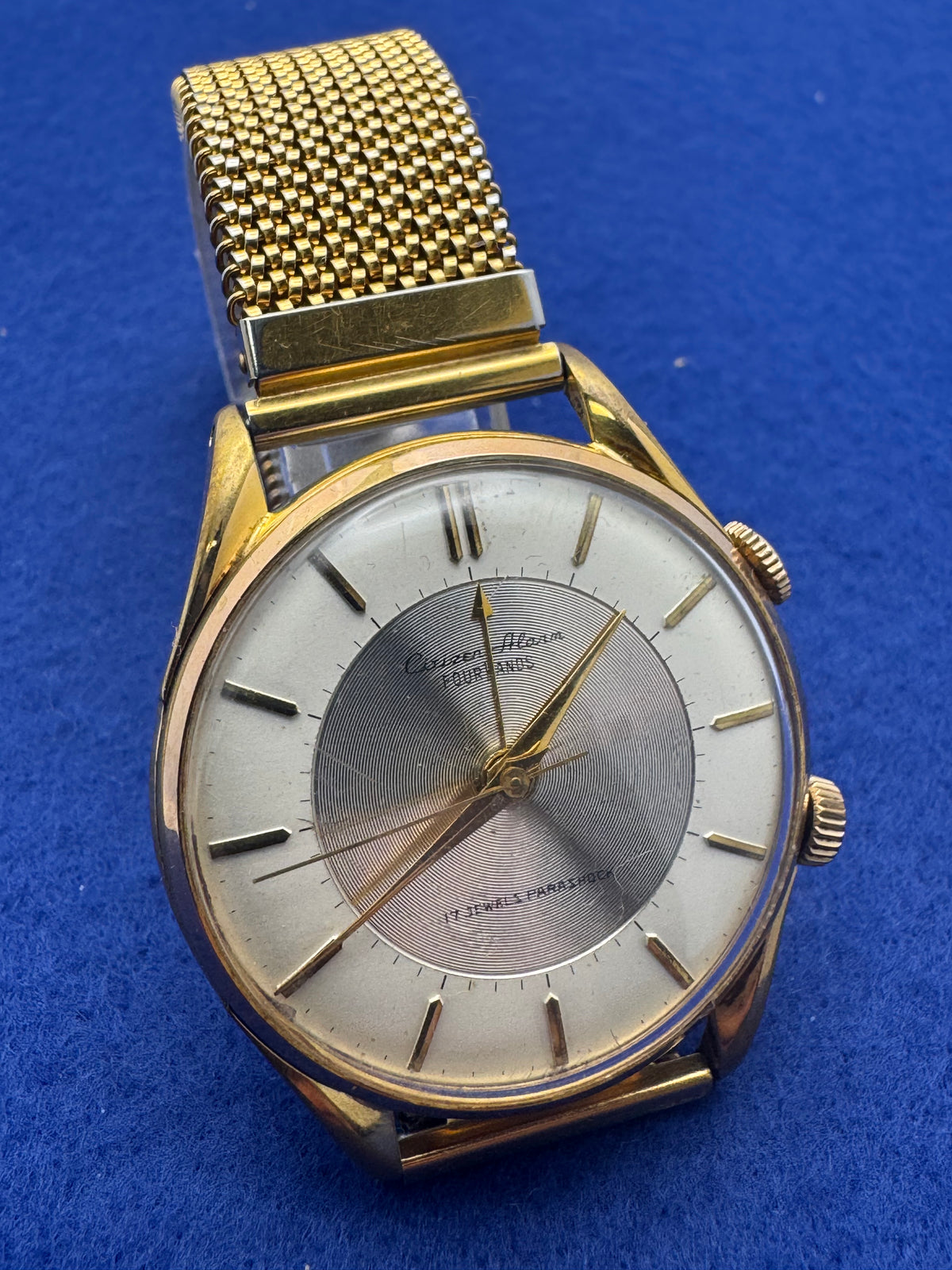 Citizen Alarm – 4 Zeiger, Parashock, 17 Jewels – Ref. 15708, vergoldet 20 μ – Handaufzugswecker der 1960er