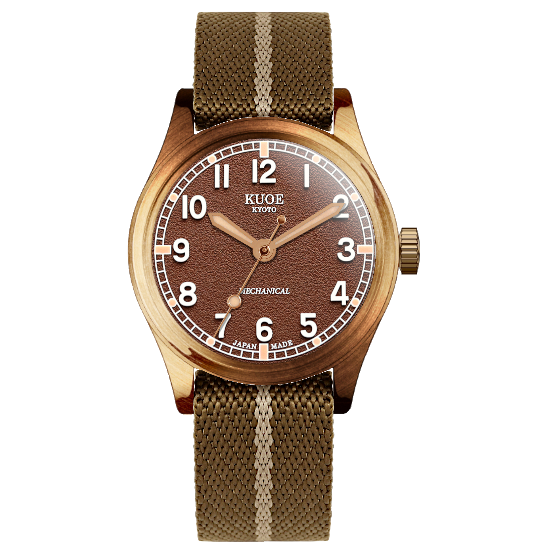 KUOE OLD SMITH 90-002 38mm bronze – Japanese Microbrands - Mario Lenke