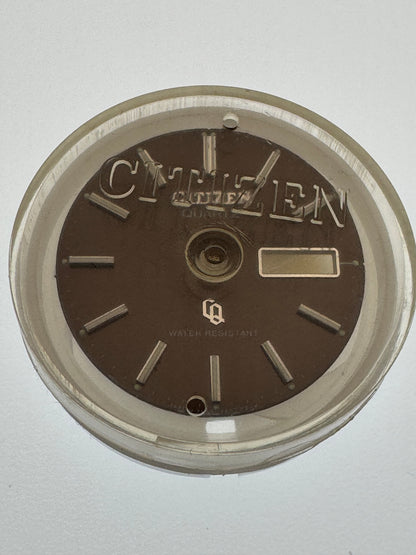 Citizen Quartz — Cadran 7100-711227-Y, marron (NOS)
