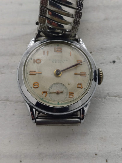 Seiko Chronometer – Case No. 1049 – Caliber 10A, manual wind with small seconds – July 1948 – freshly serviced