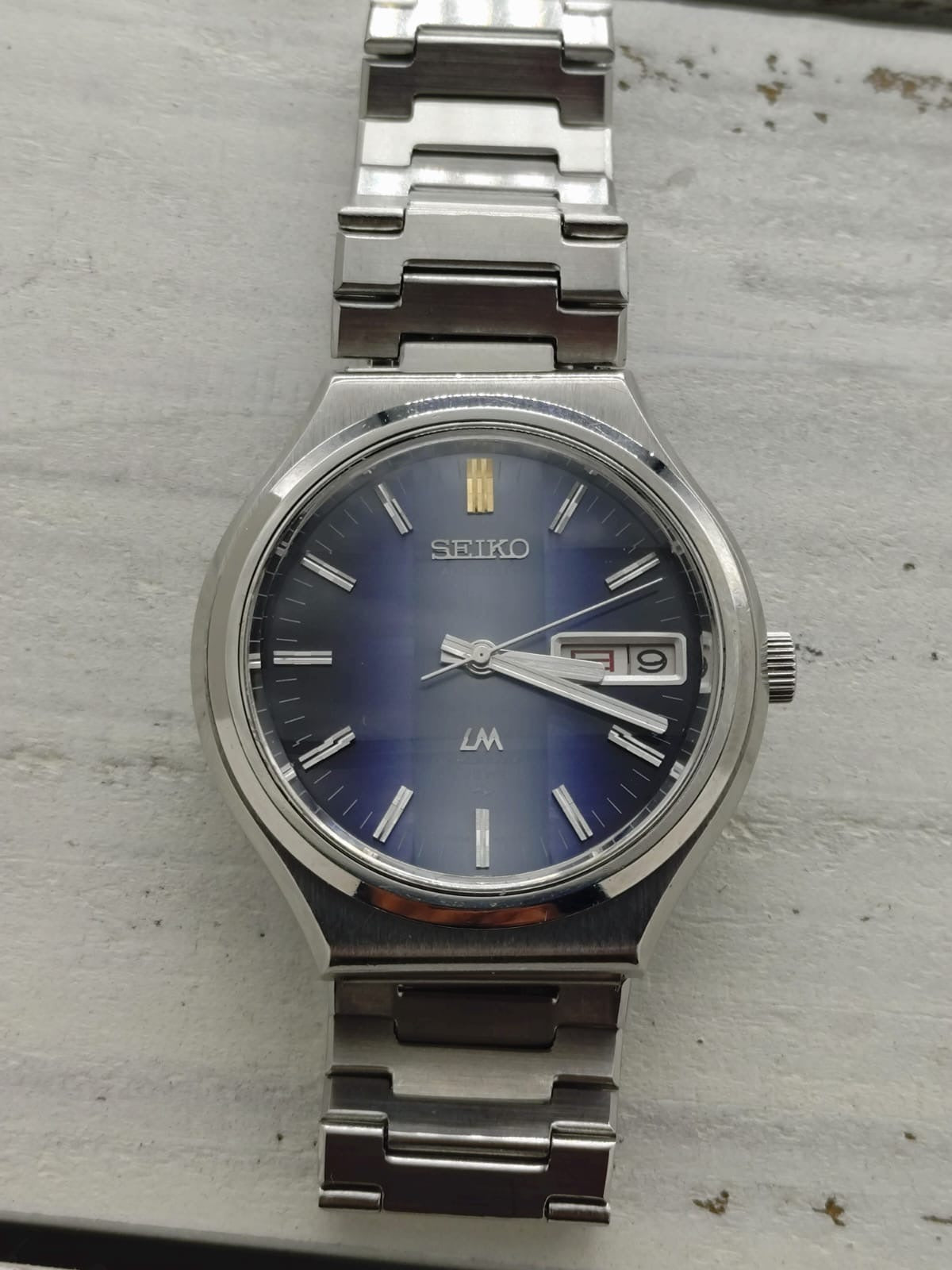 Seiko Lord Matic Special 5206-6090 – Calibre 5206, 23 rubis, Daini Seikosha – cadran bleu, verre minéral triple facette – novembre 1972 – fraîchement révisée