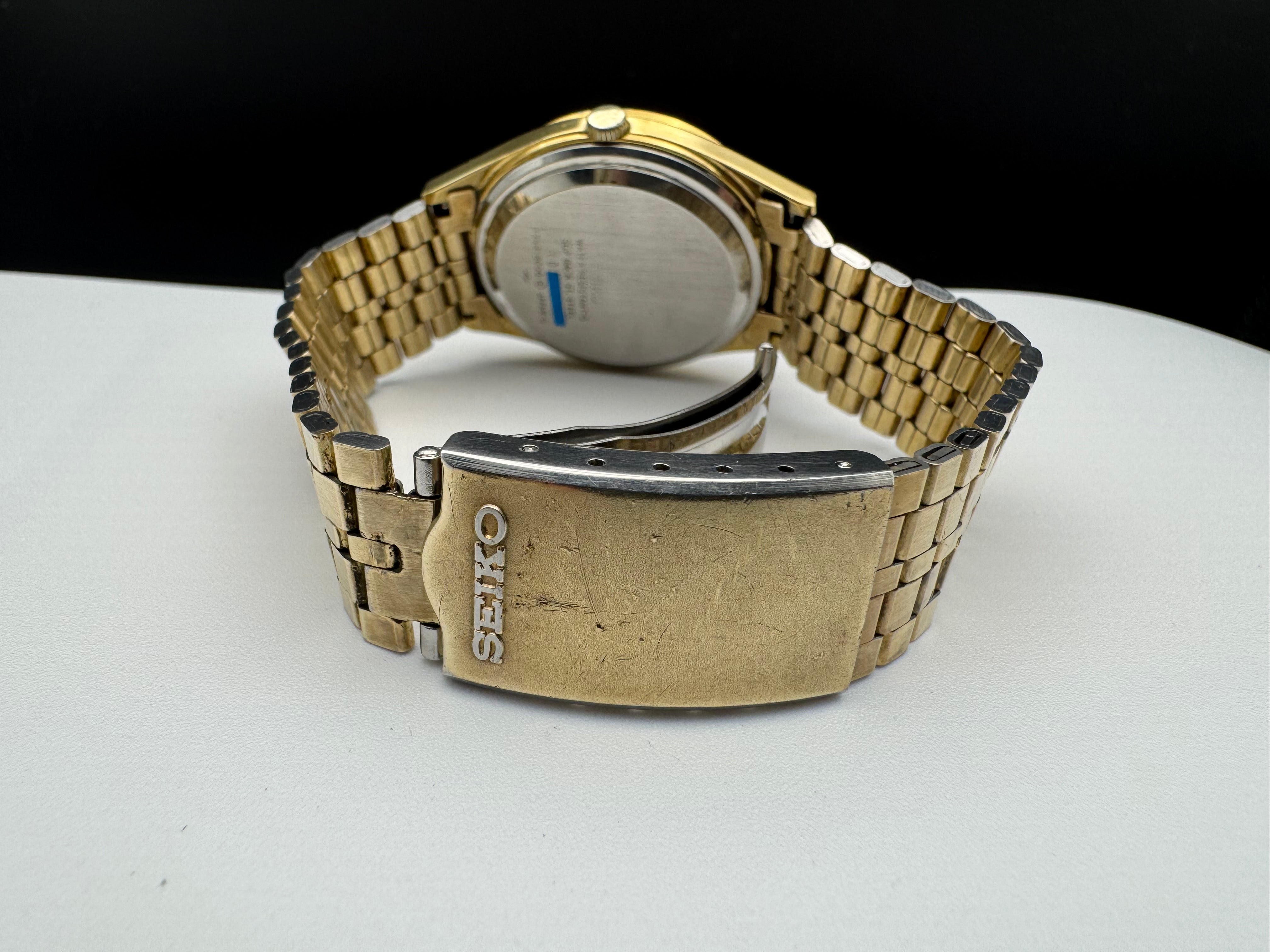 Seiko Type II Quartz 4336-8000 (October 1977), gold-colored, good