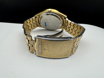 Seiko Type II Quartz 4336-8000 (Oktober 1977), goldfarben, guter Originalzustand
