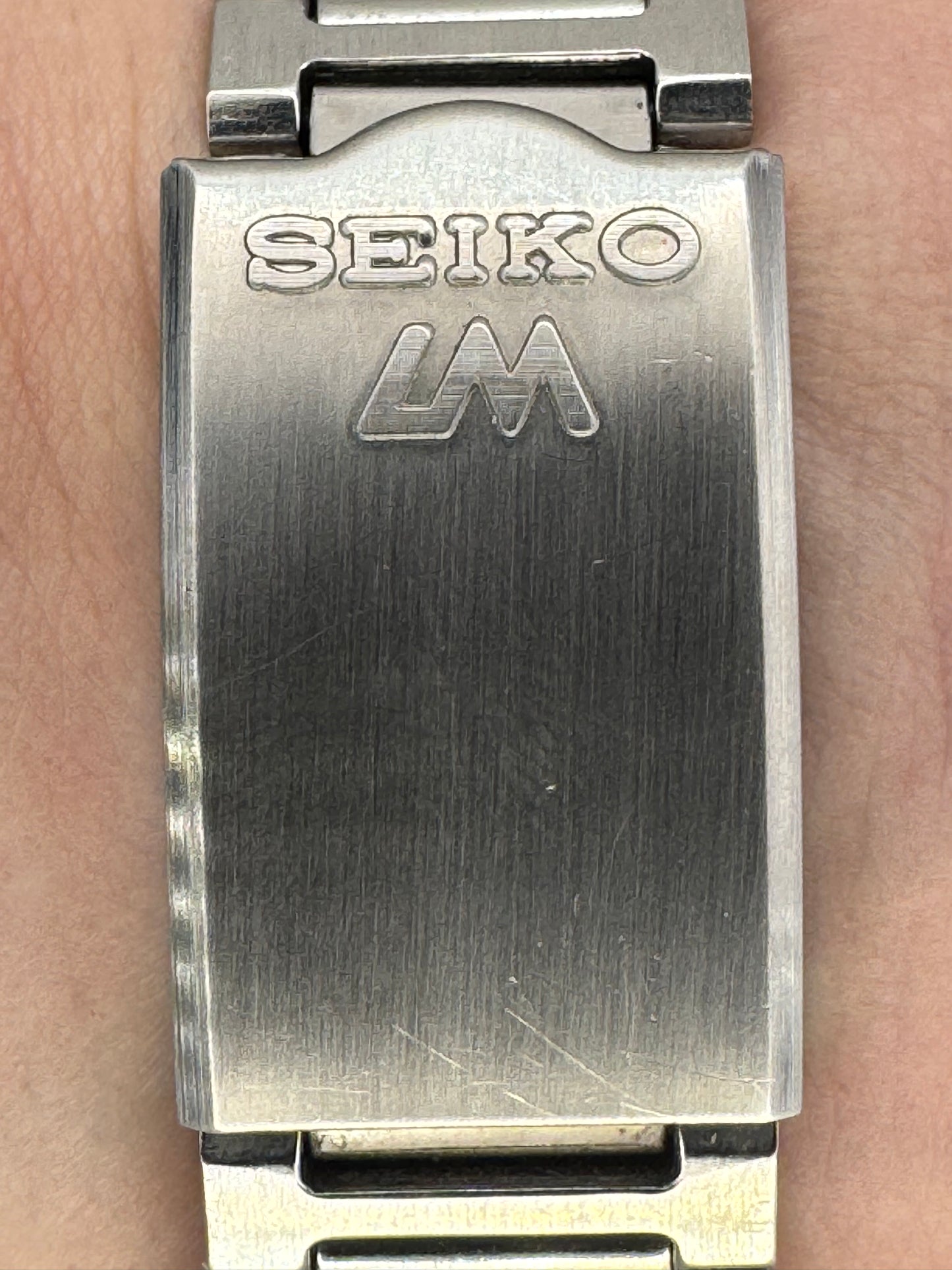 Seiko LM / Lord Matic Ref. 5606-5170, blaues Zifferblatt, originales LM-Stahlband, Mai 1974