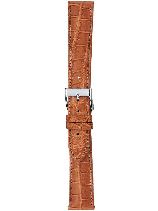 Herzog Echt Alligator Lederarmband Honig