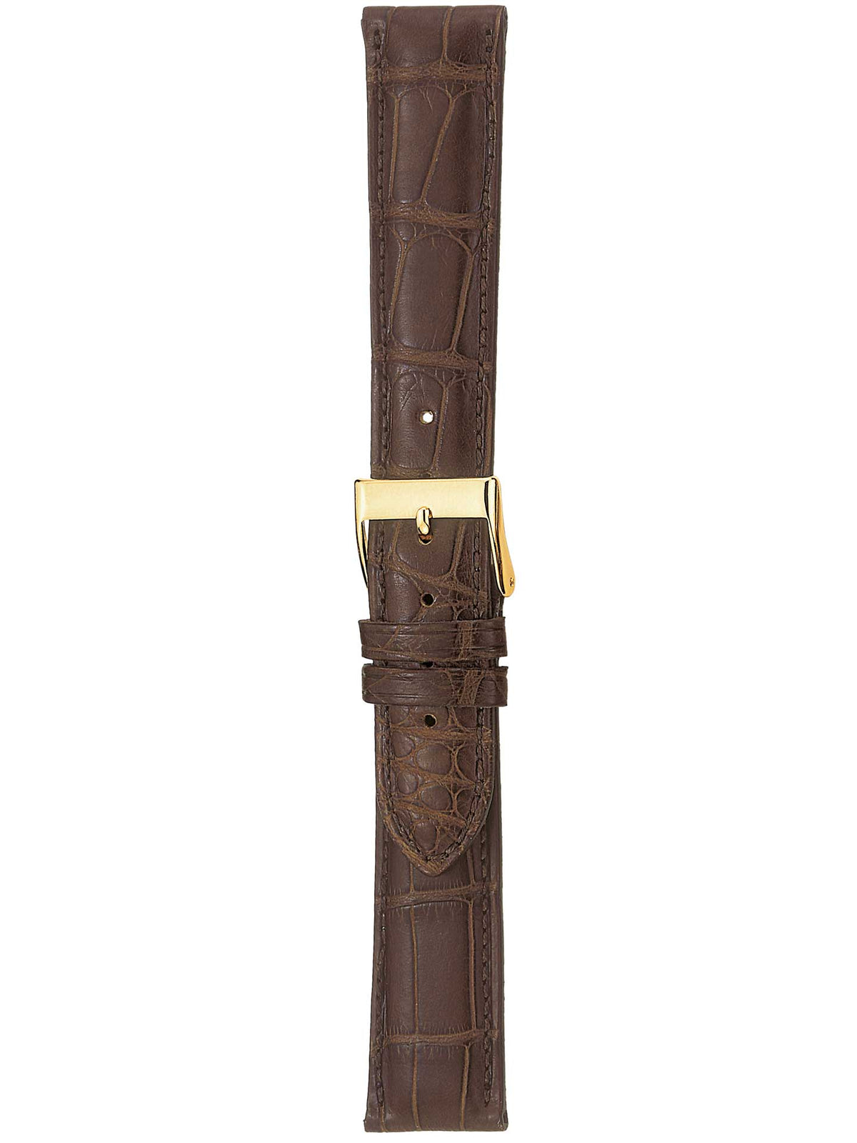 Herzog Echt Alligator Lederarmband Braun