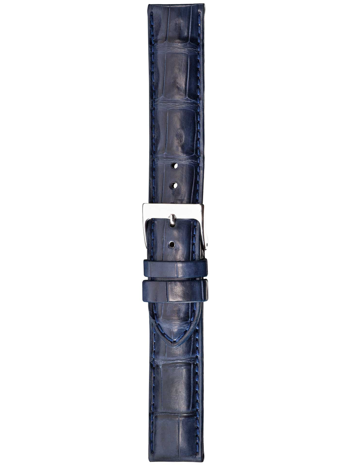 Herzog Kroko-Sport Lederarmband Blau