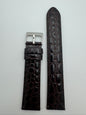 Seiko Leather Strap RS10C20DBN 20-18 with Quick-Change System 20 mm – Cowhide with Crocodile Embossing, Dark Brown (JDM)