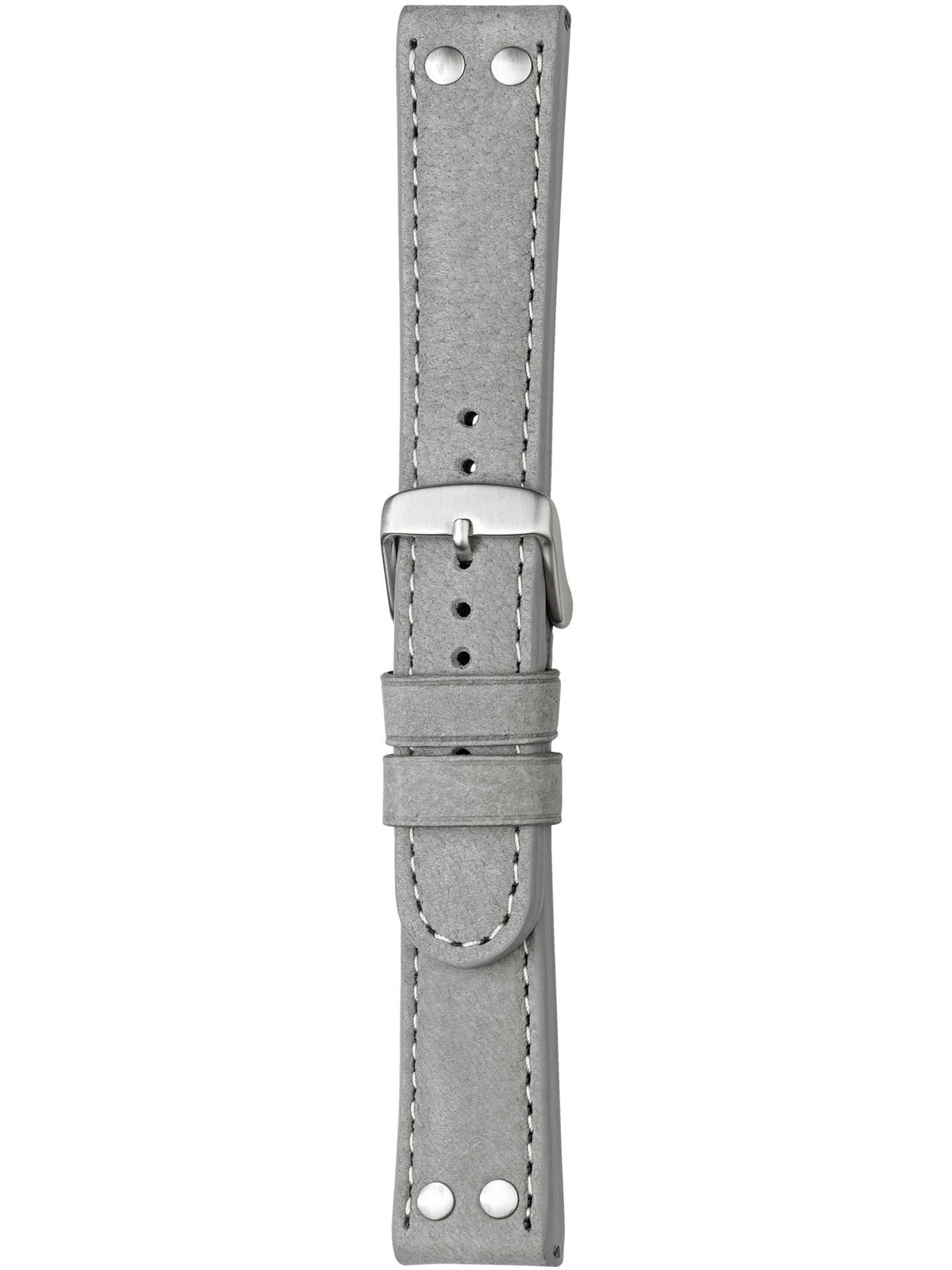 Herzog Wasserbüffel Lederarmband Grau