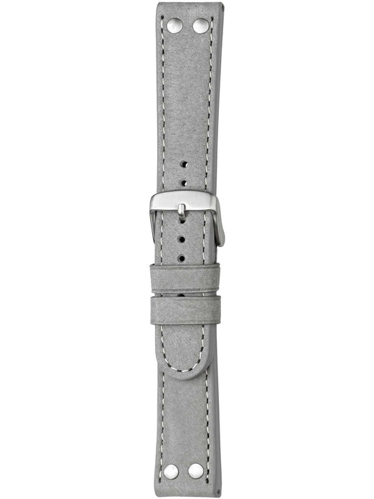 Herzog Wasserbüffel Lederarmband Grau
