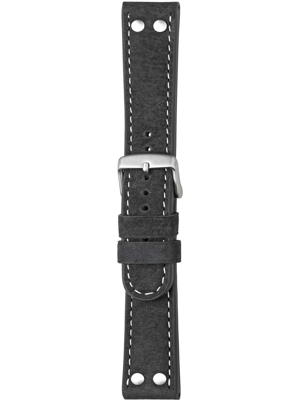 Herzog Wasserbüffel Lederarmband Schwarz