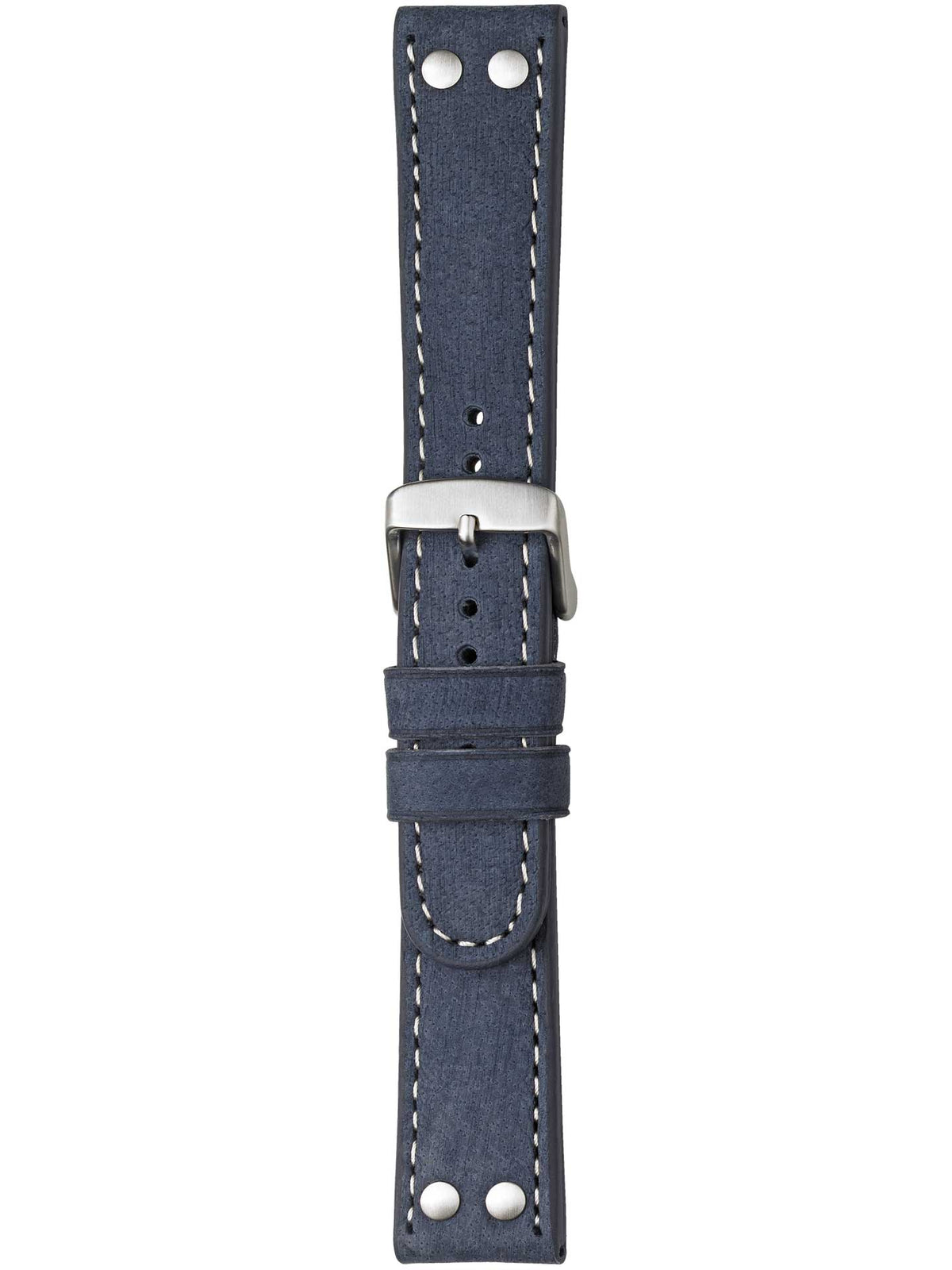 Herzog Wasserbüffel Lederarmband Dunkelblau