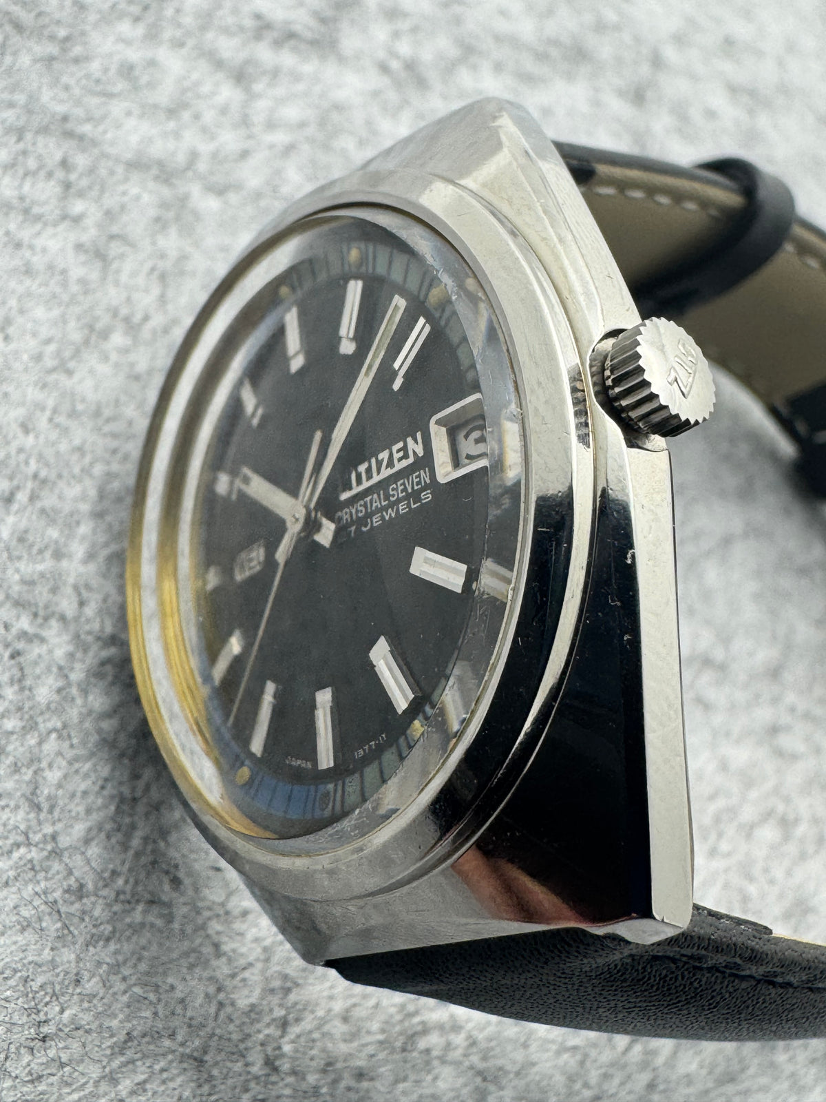 Citizen Crystal Seven Automatic 27 Jewels (ACSS 2932 Y) – Parawater – Tag/Datum – Mai 1968, in frisch in Japan revidiert