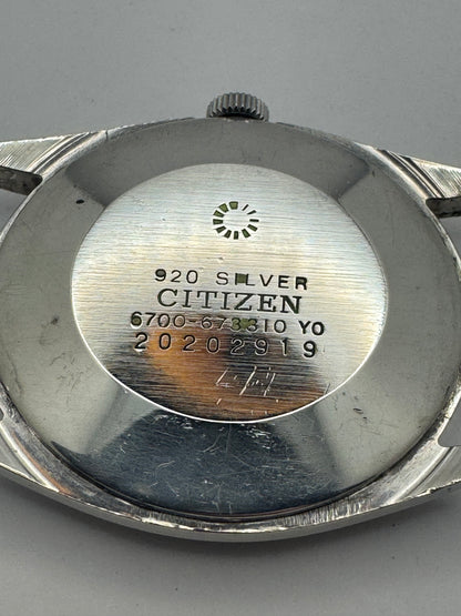 Citizen-Rarität „The Memory of Reversion – Okinawa 1972" – 920er Silber-Gedenkuhr zur Rückgabe Okinawas an Japan (Ref. 6700-673310 YO) - Februar 1972