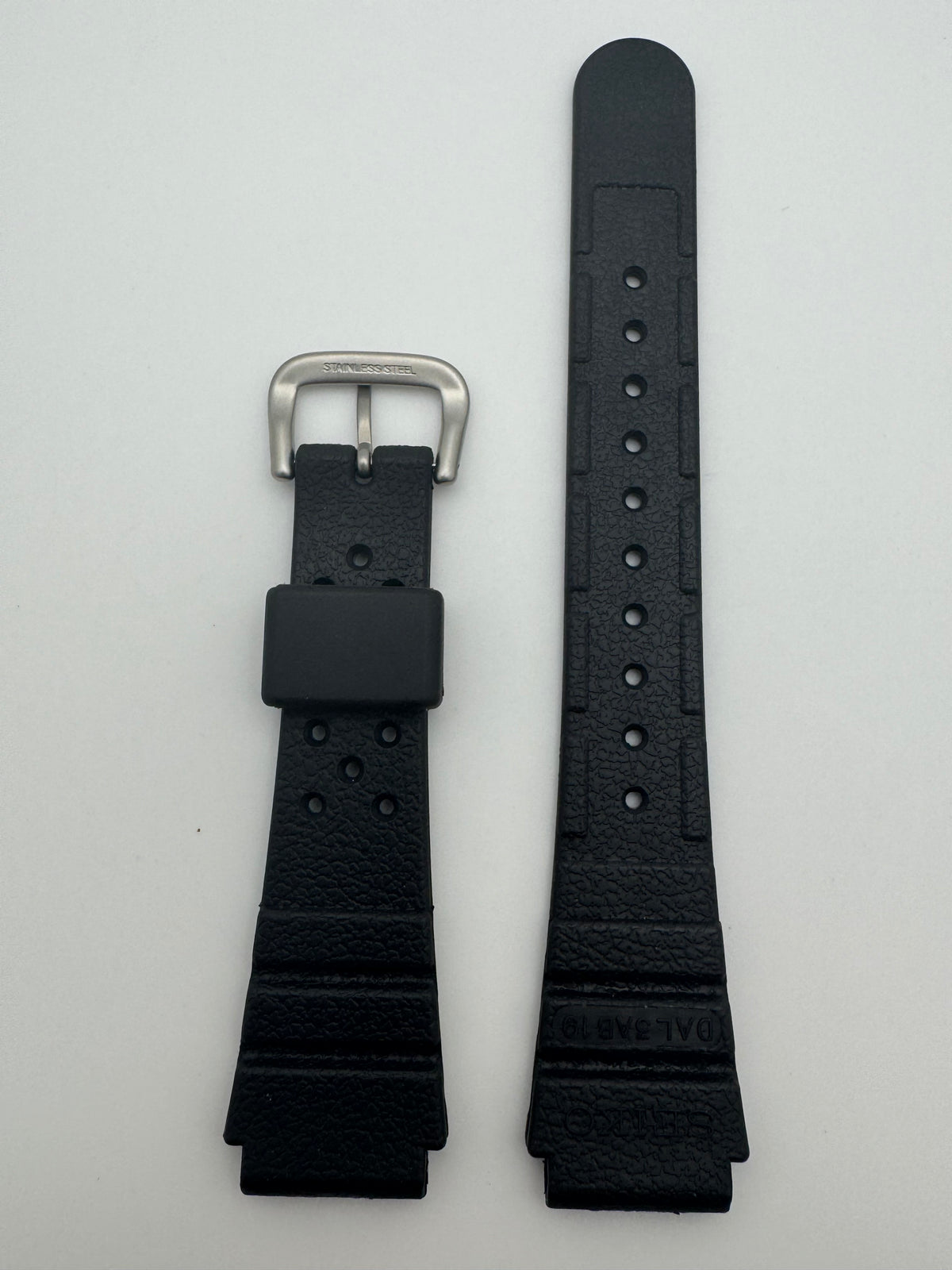 Original Seiko Diver-Armband DAL3BP (19–16 mm) – schwarz (JDM)