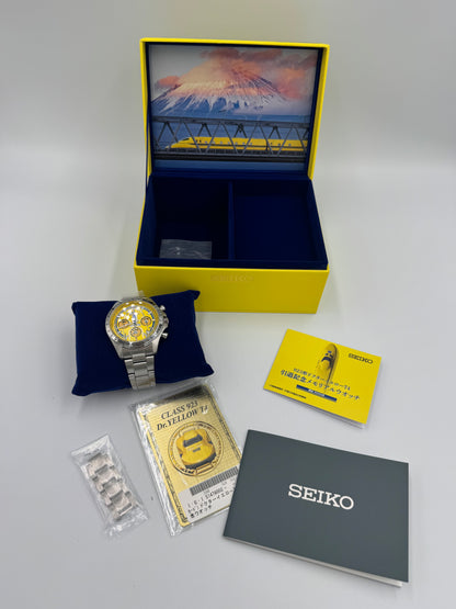 Seiko × Shinkansen Class 923 „Doctor Yellow T4 – Last Run" – Gedenkchronograph Nr. 4244 von 5.000 – ungetragen mit Box und Zertifikat