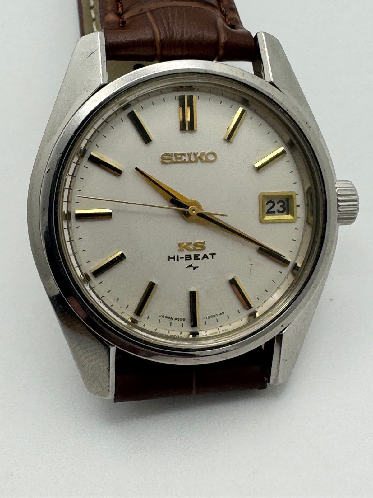 King Seiko Hi-Beat Ref. 4502-7000 – July 1969 – Daini Seikosha – with caseback medallion – serviced