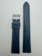 Seiko Lederarmband RS17C18NY 18-16 mit Schnellwechselsystem 18 mm – Rindleder mit Teju-Eidechsenprägung, marineblau (JDM)