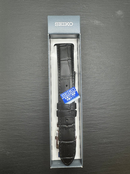 Original Seiko leather strap RS05C20BK (20-18) – folding clasp (JDM)