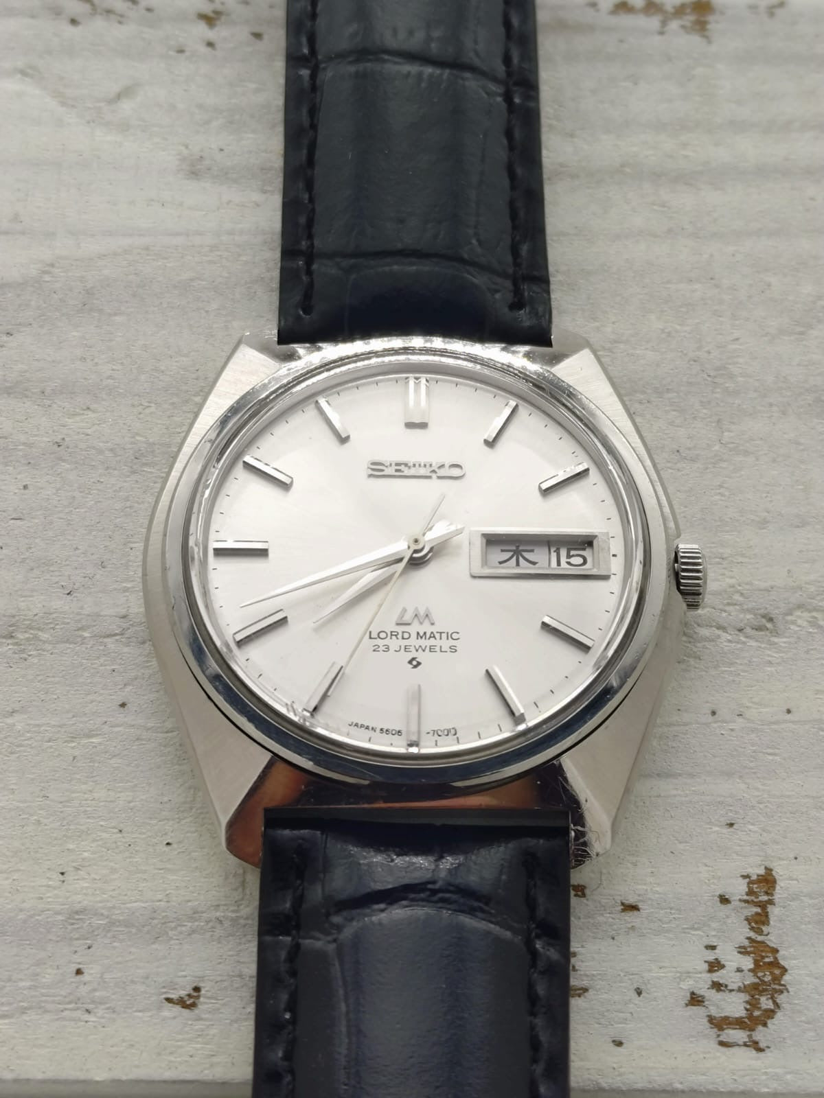 Seiko Lord Matic 5606-7000 – Calibre 5606A, 23 rubis, Suwa Seikosha – Boîtier monocoque – Octobre 1969 – fraîchement révisée