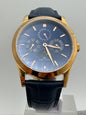 KARL-LEIMON Classic Pioneer "Triple Calendar Moonphase" – navy dial, rose gold-plated case – sold-out edition, virtually unworn with box and papers