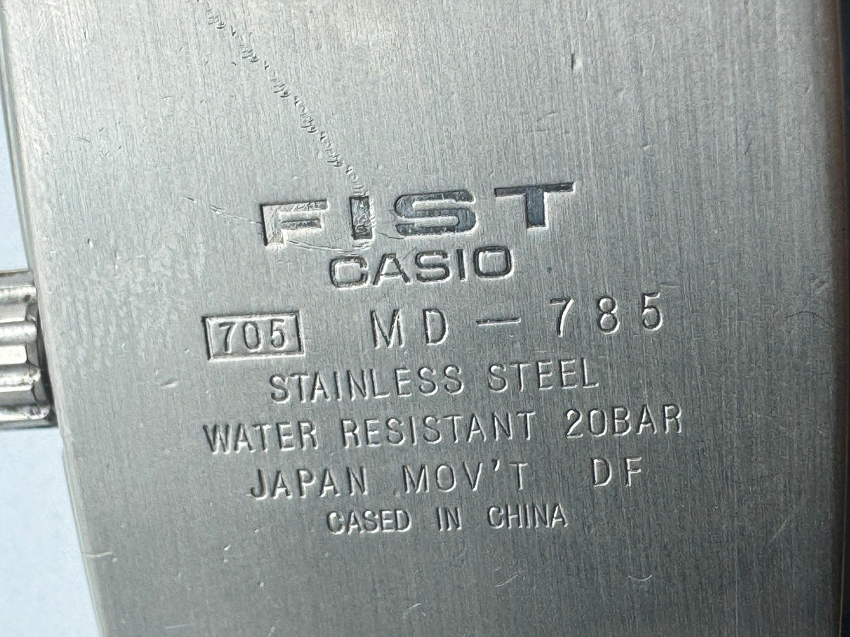 Casio Fist MD-785 – JDM -Blue Dial, Integrated Steel Bracelet