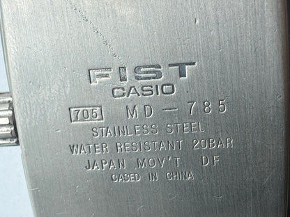 Casio Fist MD-785 – JDM -Blue Dial, Integrated Steel Bracelet