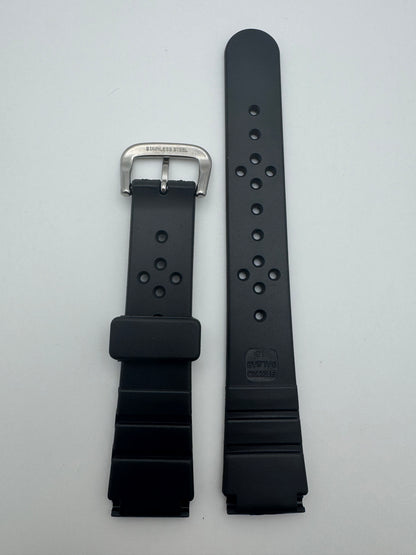 Original Seiko Diver Watch Strap DAL5 (18–16 mm) – black, without spring bars (JDM)
