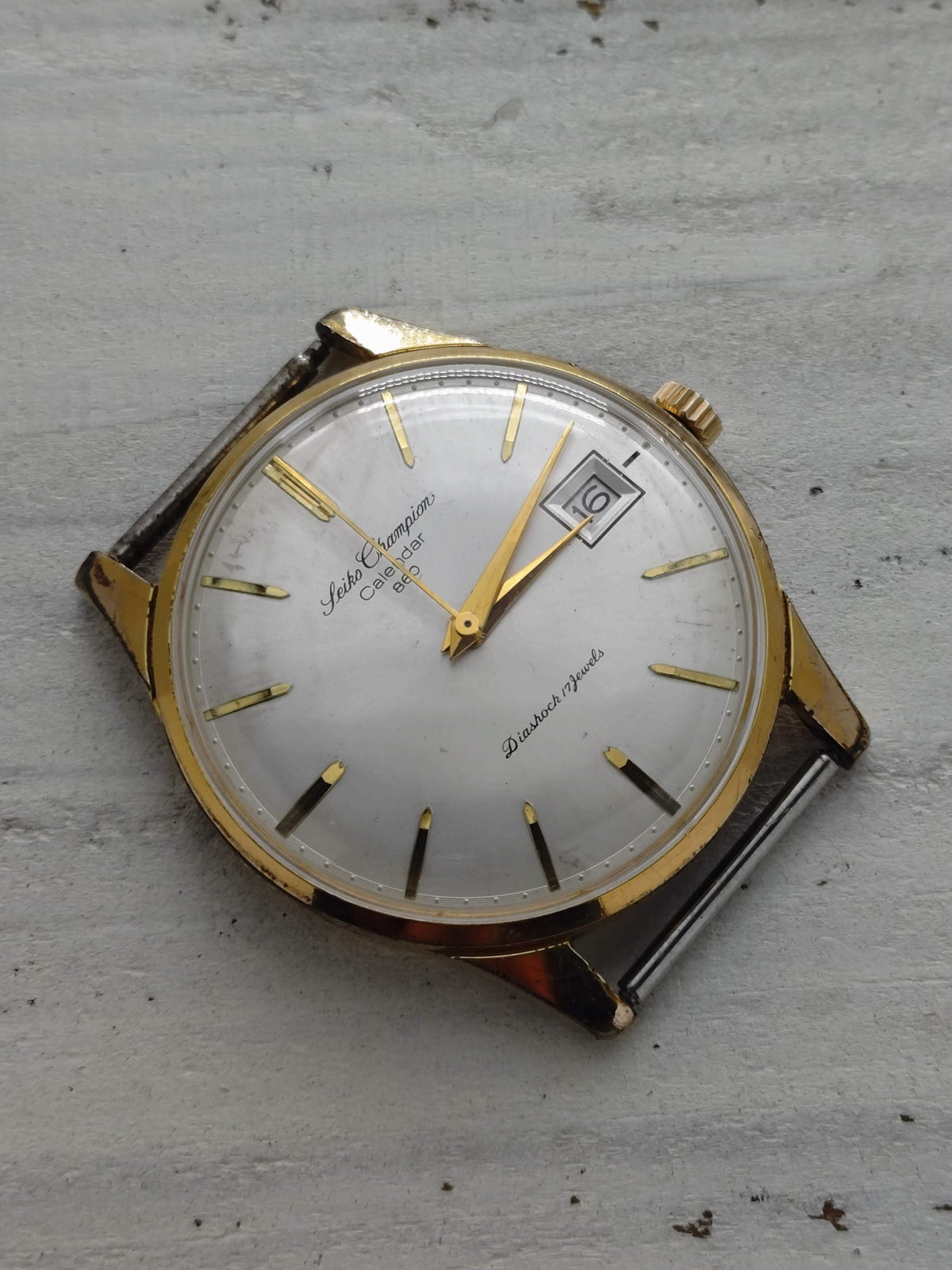 Seiko Champion Calendar 860 – Réf. J15017 – Calibre 860, remontage manuel, Daini Seikosha – 1963 – fraîchement révisée