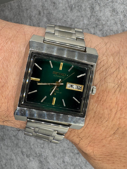 Seiko Lord Matic 5606-5160 – Automatique – cadran TV vert – janvier 1974 – 25 rubis – fraîchement révisée