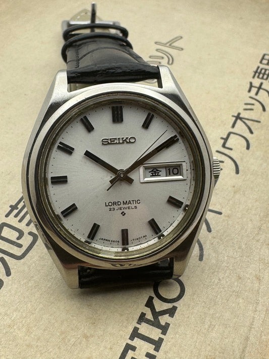 Seiko Lord Matic 5606-7070 – Calibre 5606A, 23 rubis, Suwa Seikosha – Boîtier monocoque – Mars 1969 – fraîchement révisée