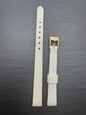 Vintage NOS Textil-Armband in Creme/Weiß, 9,5 mm, goldfarbene Schließe, mit Box (Japan)