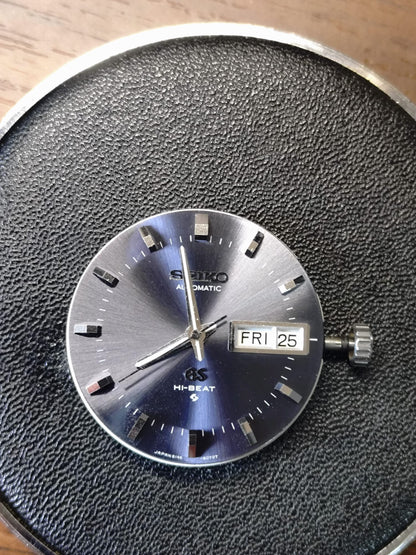 Grand Seiko 61GS Hi-Beat – Ref. 6146-8050 – Caliber 6146A, 36,000 vph, Suwa Seikosha – blue-grey dial, faceted crystal – May 1972 – freshly serviced