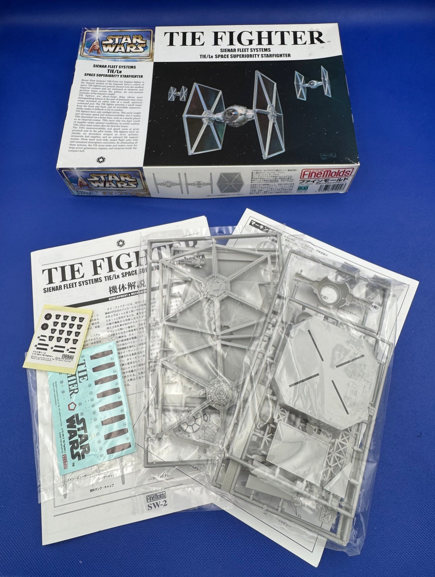 Fine Molds Star Wars TIE Fighter 1:72 Scale Model Kit (SW-2, 2002, Made in Japan)